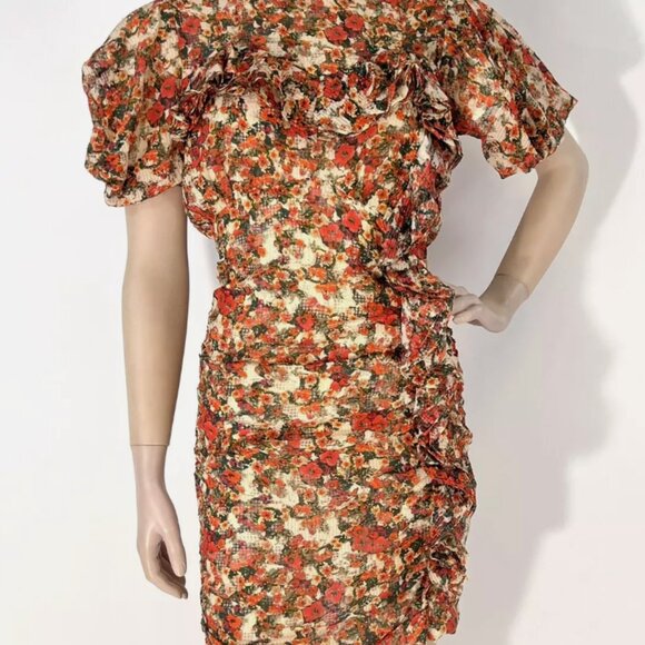 Isabel Marant Robe Face Floral Print Mini Dress- size small - Picture 5 of 15